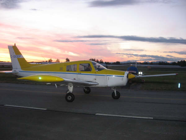 Johnathan Radimaker in Cherokee GODP after completing his Frist Solo Flight on August 22, 2007, Langley Flying School